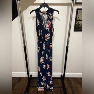 Women’s Navy Blue Floral Jumpsuit